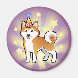 誕生日秋田Inu/柴犬 マグネット