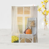 誕生日秋窓 カード (黄色い花)