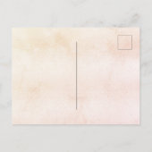 誕生日秋花模様オレンジヴィンテージ インビテーションポストカード (裏面)