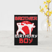 誕生日空手テコンドボーマーティの兄弟 カード (黄色い花)