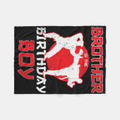 誕生日空手テコンドボーマーティの兄弟 フリースブランケット (正面(横))