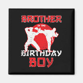 誕生日空手テコンドボーマーティの兄弟 マグネット (正面)