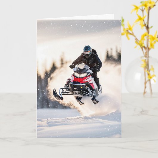 誕生日空挺雪上機 カード (黄色い花)