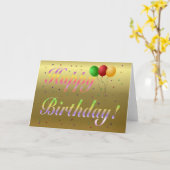 誕生日空白のカード カード (黄色い花)