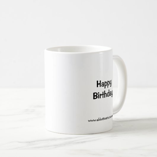 誕生日笑わされるコーヒーマグ コーヒーマグカップ (正面右)