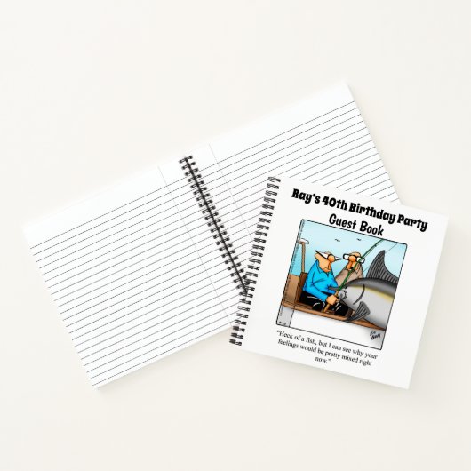 誕生日笑わされるパーティーのゲストブックノートブック ノートブック (内部)
