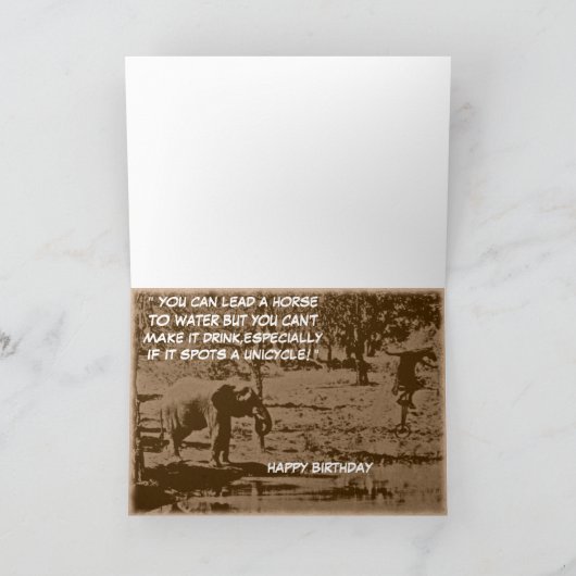 誕生日笑わされる カード (内部)