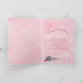 誕生日第14、女の子、ファンシーなスニーカー黒または白 カード (内部)