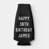 誕生日第30回エレガント黒塗モダンりつぶし ボトルクーラー (正面)