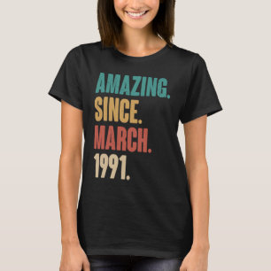 誕生日第32回デコレーション1991年3月以来 Tシャツ