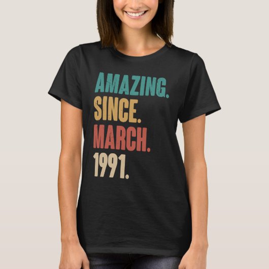 誕生日第32回デコレーション1991年3月以来 Tシャツ (正面)