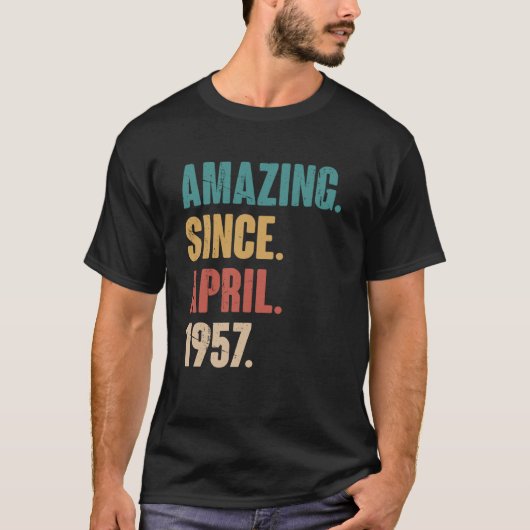誕生日第66回デコレーション1957年4月より Tシャツ (正面)