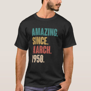 誕生日第73回デコレーション1950年3月以来 Tシャツ