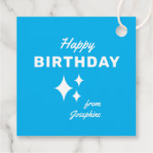 誕生日純粋な青いハート私はCC1219大好き フェイバータグ (裏面)