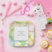 誕生日紙カラフルプレート50日 ペーパープレート (パーティー)