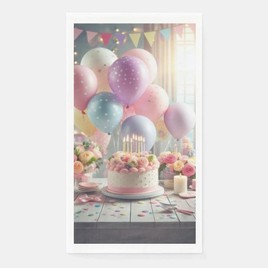 誕生日紙ゲストタオル (正面)