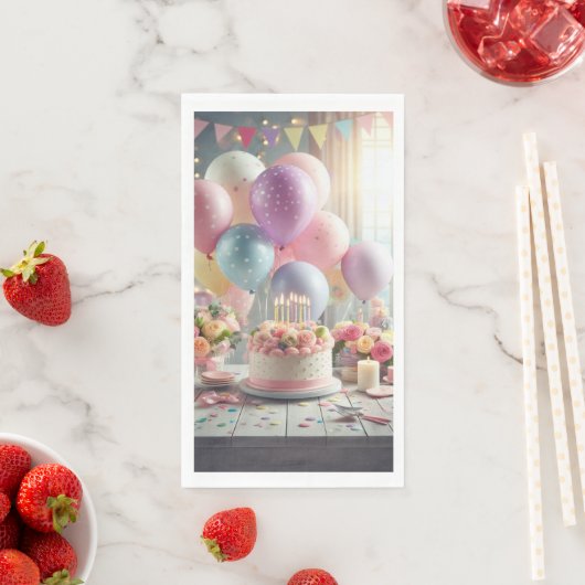 誕生日紙ゲストタオル (インサイチュ)