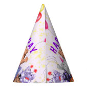 誕生日紙パーティーハッピーキャッツお祝い パーティーハット (裏面)