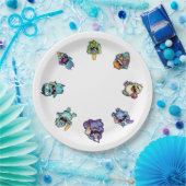 誕生日紙プレートとアイスクリームモンスター ペーパープレート (パーティー)