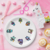 誕生日紙プレートとアイスクリームモンスター ペーパープレート (パーティー)