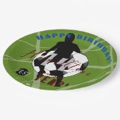 誕生日紙プレートサッカーテーマHAMbyWG ペーパープレート (アングル)