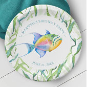 誕生日紙プレートザシートロピカルフィッシュ ペーパープレート