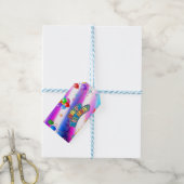 誕生日紙プレートスクエアステッカーナプキンス ギフトタグ (より糸付き)