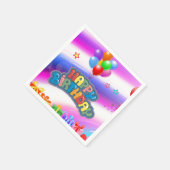 誕生日紙プレートスクエアステッカー スタンダードカクテルナプキン (角)