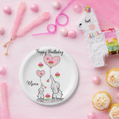 誕生日紙プレートゾウ ペーパープレート (パーティー)