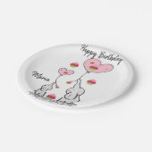 誕生日紙プレートゾウ ペーパープレート (アングル)