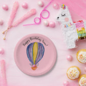 誕生日紙プレートホットエアバロン ペーパープレート (パーティー)