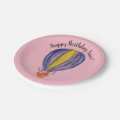 誕生日紙プレートホットエアバロン ペーパープレート (アングル)