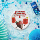 誕生日紙プレート、イチゴ ペーパープレート (パーティー)