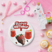 誕生日紙プレート、イチゴ ペーパープレート (パーティー)