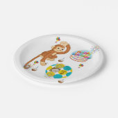 誕生日紙プレート、サル2歳 ペーパープレート (アングル)