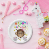 誕生日紙プレート、サル ペーパープレート (パーティー)