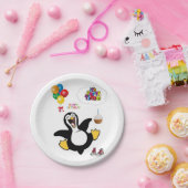 誕生日紙プレート,ペンギン ペーパープレート (パーティー)