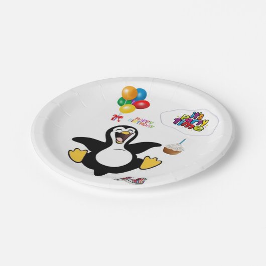 誕生日紙プレート,ペンギン ペーパープレート (アングル)