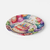 誕生日紙プレート ペーパープレート (アングル)