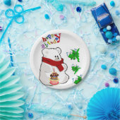 誕生日紙プレート、ポーラベア ペーパープレート (パーティー)