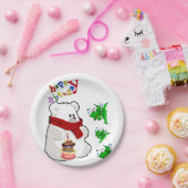 誕生日紙プレート、ポーラベア ペーパープレート (パーティー)