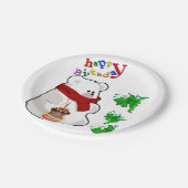 誕生日紙プレート、ポーラベア ペーパープレート (アングル)