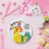 誕生日紙プレート、ルースター ペーパープレート (パーティー)