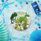 誕生日紙プレート、恐竜 ペーパープレート (パーティー)