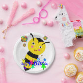 誕生日紙プレート,(昆虫)マルハナバチ ペーパープレート (パーティー)