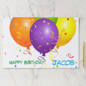 誕生日紙ランチョンマットパッド – テーマバルーン ペーパーパッド (インサイチュ)