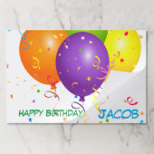 誕生日紙ランチョンマットパッド – テーマバルーン ペーパーパッド (折り畳み)