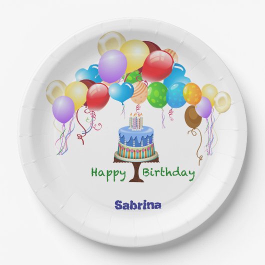 誕生日紙 ペーパープレート (正面)