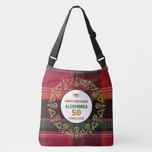 誕生日素晴らしい米国ヴィリガン諸島国旗カスタム クロスボディバッグ (正面)