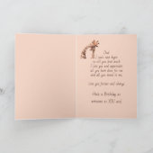 誕生日素晴らしパパ父おもしろいキリン動物 カード (内部)